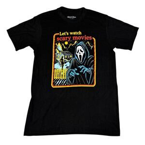 Scream Ghost Face "Let's Watch Scary Movies" Graphic T-Shirt Adult Size L